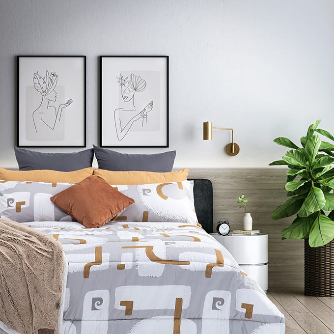 Le Intro - Silky Feel 90gsm Comforter – Abstract Geo