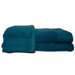 400GSM Jacquard Towel - Hand Towel / Bath Towel / Bath Sheet – Blue Emerald