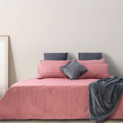 Le Intro – Silky Feel 90gsm Pinsonic Quilts – 240x240 - Dusty Rose