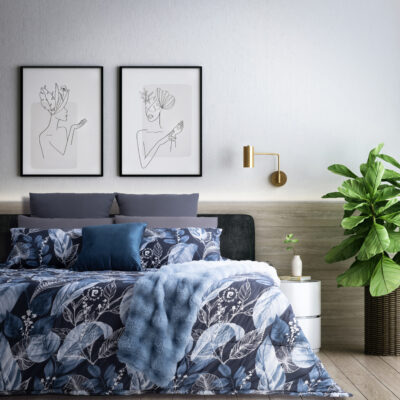 Le-Intro – 75gsm Microfibre Comforter - Calypso Leaves