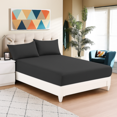LE INTRO - 90GSM FITTED SHEET SET – CHARCOAL