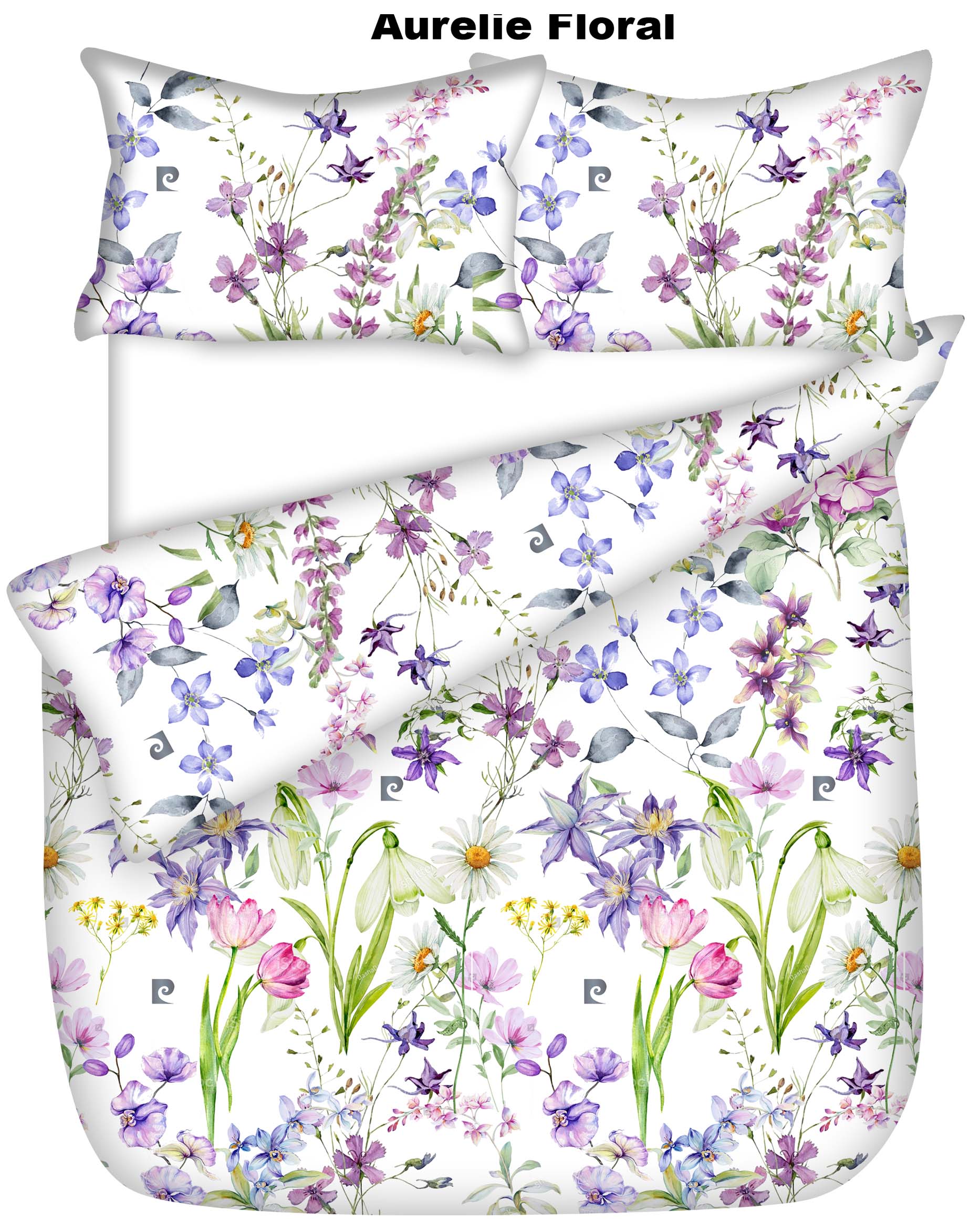 Le Intro – Soft & Silky - Printed Pinsonic Quilts – 220x200 - Aurelie Floral