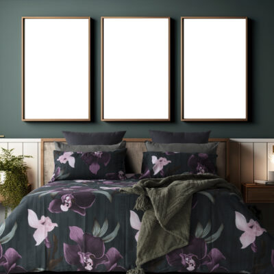 VOGUE – 144TC COTTON RICH DUVET COVER – NOIR BOTANICAL