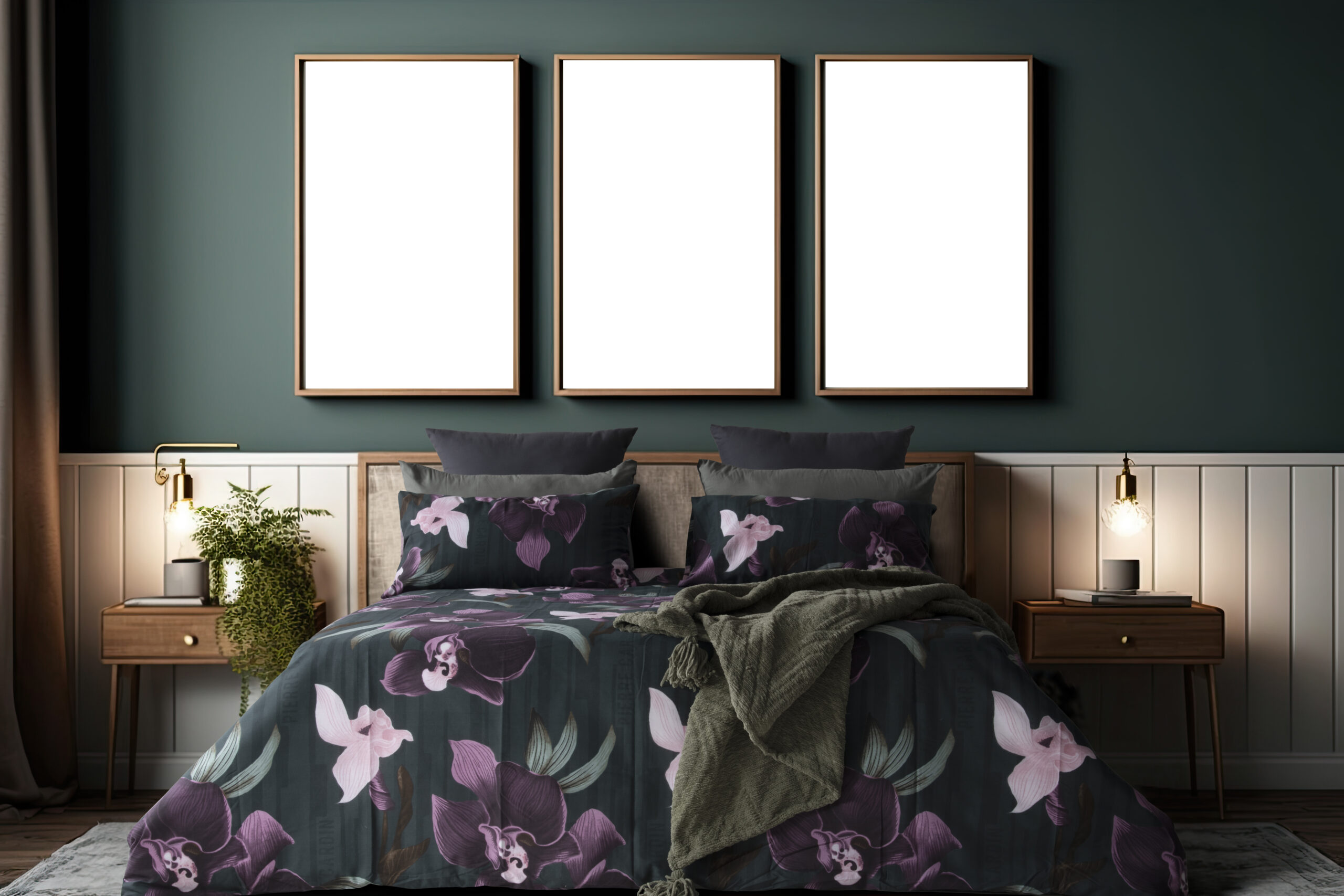 VOGUE – 144TC COTTON RICH DUVET COVER – NOIR BOTANICAL