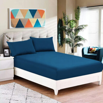 LE INTRO - 90GSM FITTED SHEET SET – SMOKE BLUE