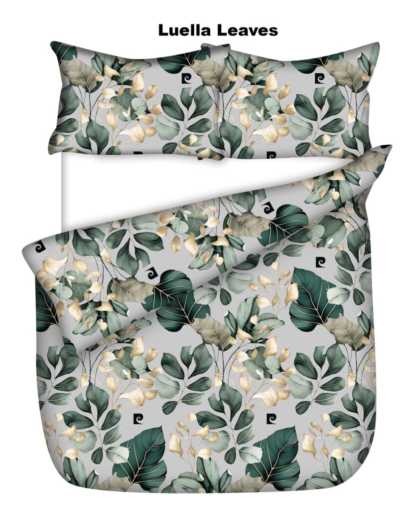 Vogue – 144TC Cotton Rich Duvet Cover – Luella Leaves