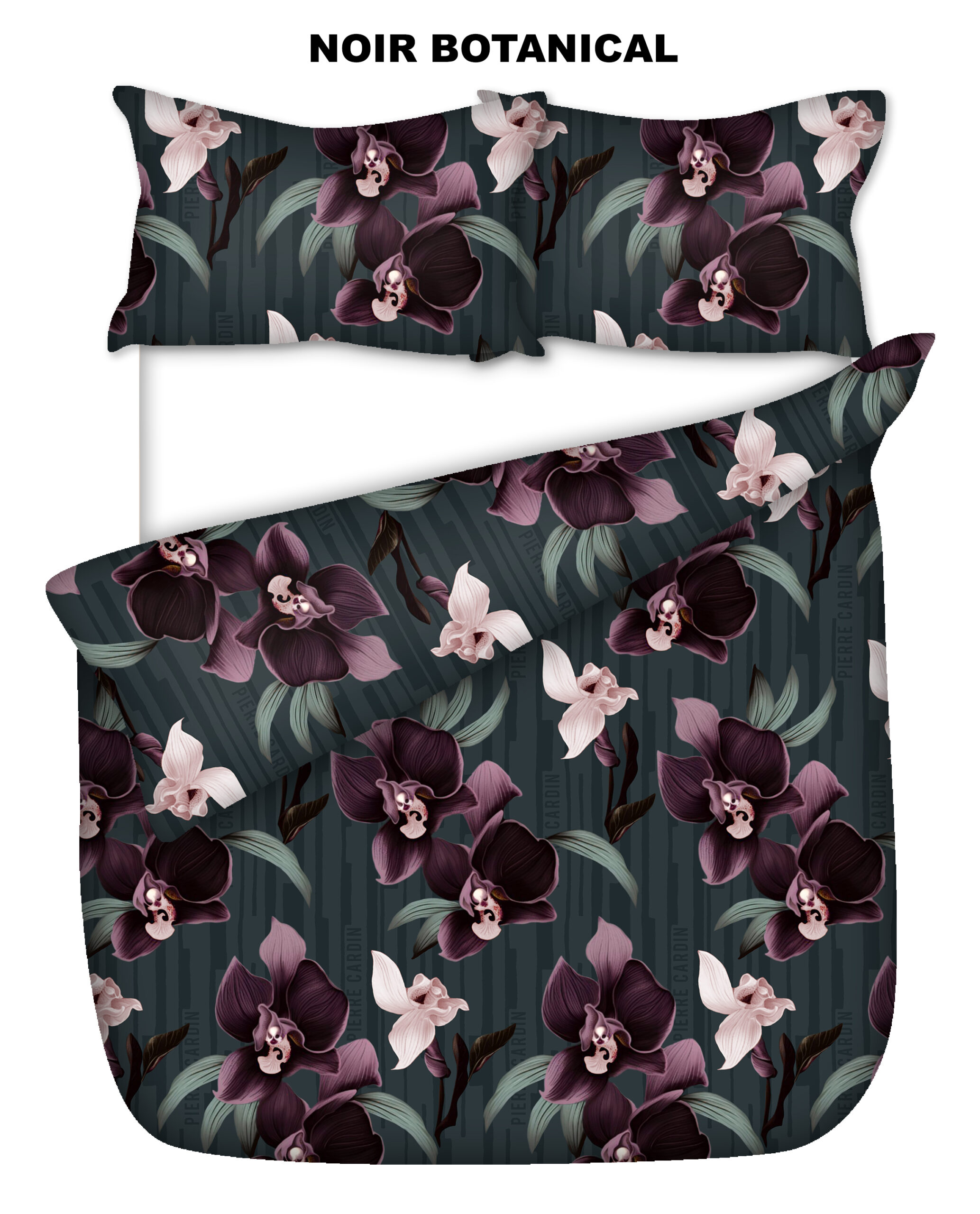 Vogue – 144TC Cotton Rich Duvet Cover – Noir Botanical