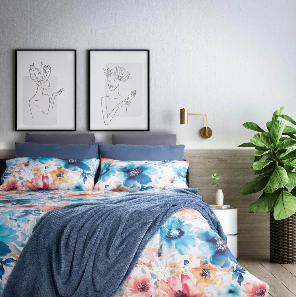 LE-INTRO – 75GSM MICROFIBRE COMFORTER - RENILEY FLORAL