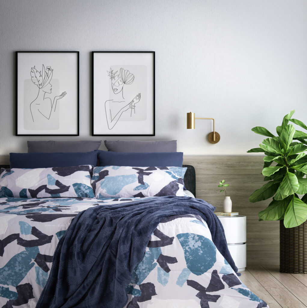 LE-INTRO – 75GSM MICROFIBRE COMFORTER - TAYEN BLUE