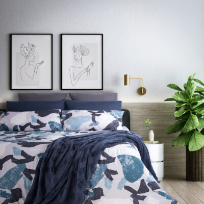 LE-INTRO – 75GSM MICROFIBRE COMFORTER - TAYEN BLUE