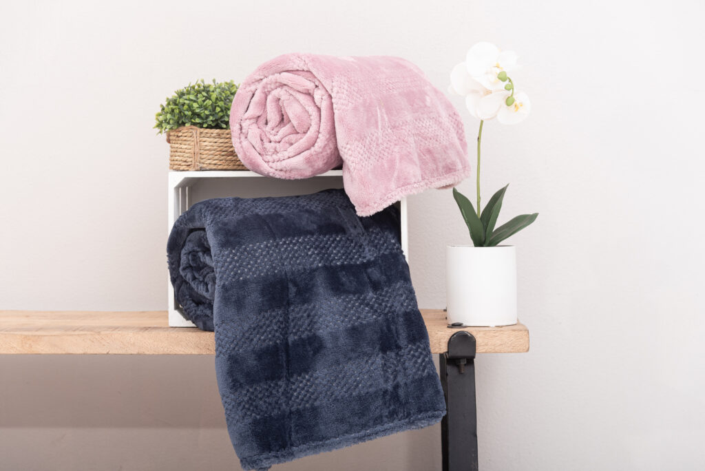 Stripe Waffle Throw - 180 x 200 cm