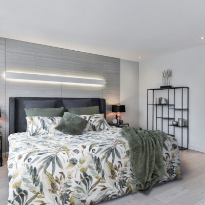 Le-Intro - Silky Feel Duvet Cover - Harmony Leaves