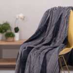 Coco Flannel Throw – Charcoal (200 x 200 cm)