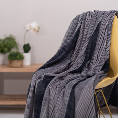 Coco Flannel Throw – Charcoal (200 x 200 cm)