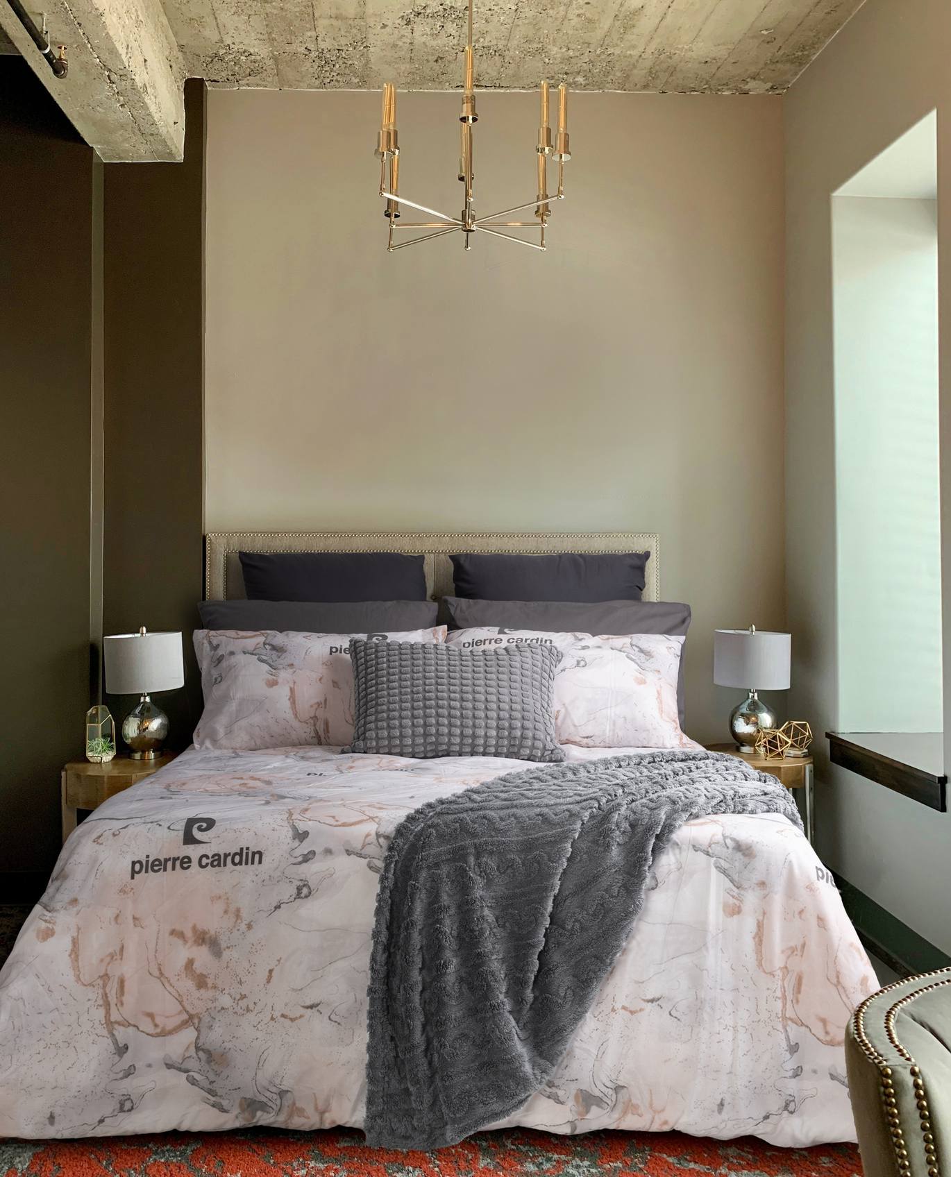 Vogue – 144TC Cotton Rich Duvet Cover – Textured Marble