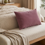 Corduroy Scatter Cushion – Windsor Wine - 60 × 40 cm
